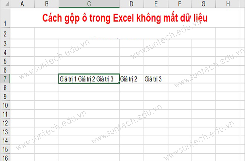 2 cách đơn giản hợp nhất nhiều ô vào một ô trong Excel không mất dữ liệu